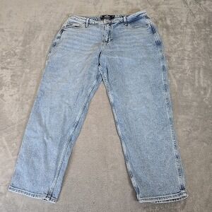Hollister Mom‎ Jeans 5R Blue Curvy High Rise Distressed Casual Grunge Street